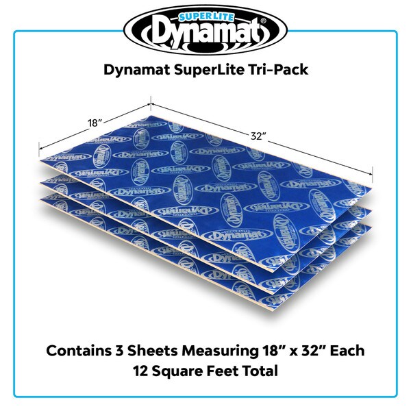 Main product image for Dynamat Superlite 10612 18"x32" Sound Deadener 3 Sheets Tri-Pak260-590